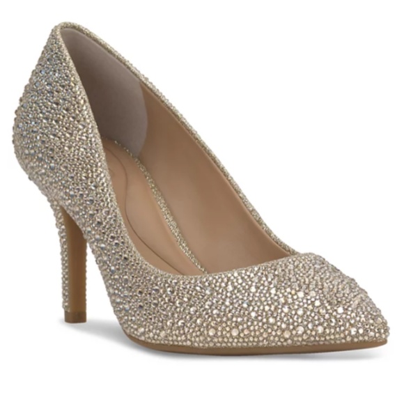 I.N.C. International Concepts Zitah Embellished Pointed heels gold bling - 6.5 - Picture 1 of 10